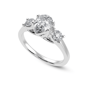 Jewelove™ Rings I VS / Women's Band only 50-Pointer Pear Cut Solitaire Diamond Accents Platinum Ring JL PT 1235-A