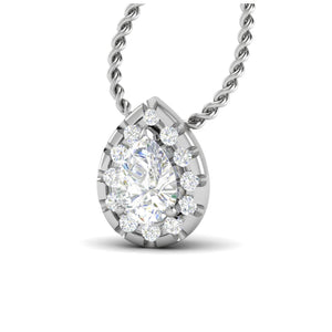 Jewelove™ Pendants Women's Band only / VS I 50-Pointer Pear Solitaire Cut Platinum Diamond Pendant JL PT PF PS 111-A