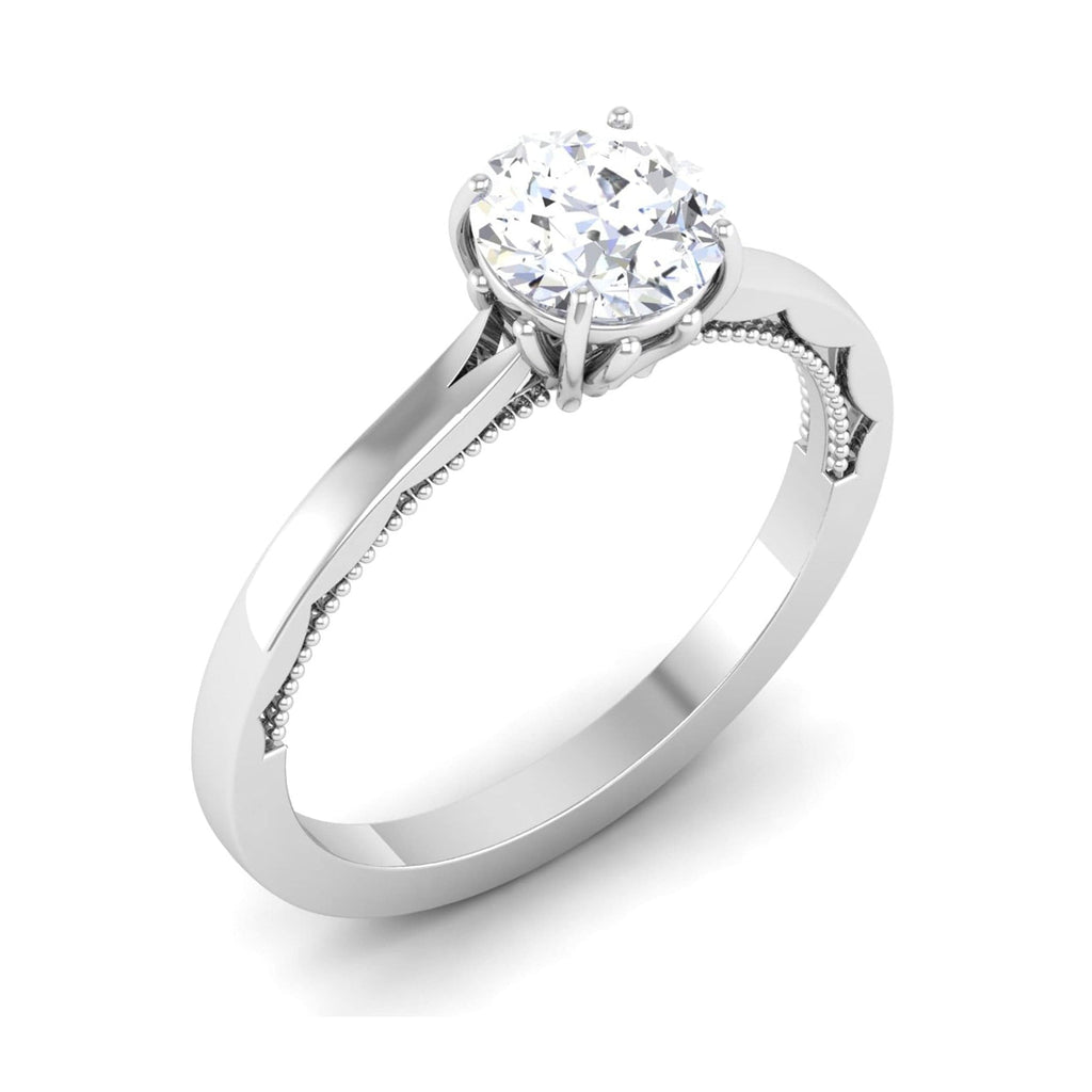 Jewelove™ Rings J VS / Women's Band only 50 Pointer Platinum Cathedral Solitaire Engagement Ring JL PT 6586