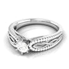 Jewelove™ Rings 50-Pointer Platinum Solitaire Engagement Ring with Infinity Shank for Women JL PT R-16-A