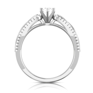 Jewelove™ Rings 50-Pointer Platinum Solitaire Engagement Ring with Infinity Shank for Women JL PT R-16-A