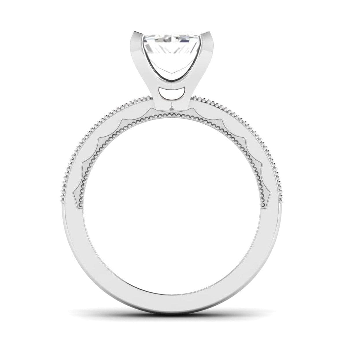 Jewelove™ Rings I VS / Women's Band only 50 Pointer Princes Cut Solitaire Platinum Engagement Ring with Diamond Shank JL PT 6605