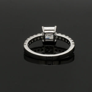 Jewelove™ Rings I VS / Women's Band only 50-Pointer Princess Cut Solitaire Diamond Shank Platinum Ring JL PT 1313-A