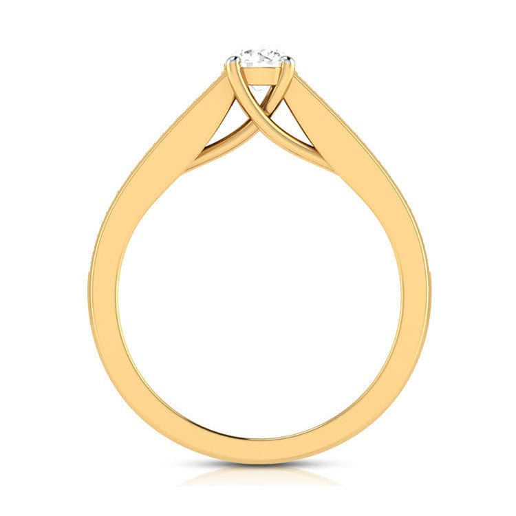 Jewelove™ Rings Women's Band only / VS J 50-Pointer Solitaire 18K Yellow Gold Diamond Shank Ring JL AU G 120Y-A