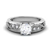 Jewelove™ Rings Women's Band only / VS J 50-Pointer Solitaire Designer Platinum Engagement Ring JL PT 6847