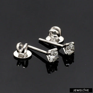 Jewelove™ Earrings J VS 50 pointer Solitaire Diamond Earrings in Platinum SJ PTO E 154