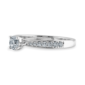 Jewelove™ Rings J VS / Women's Band only 50-Pointer Solitaire Diamond Shank Platinum Ring JL PT 1286-A