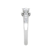 Jewelove™ Rings VS J / Women's Band only 50-Pointer Solitaire Diamond Split Shank Platinum Ring JL PT RP RD 118-A