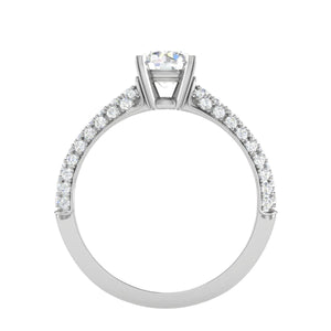 Jewelove™ Rings VS J / Women's Band only 50-Pointer Solitaire Diamond Split Shank Platinum Ring JL PT RP RD 161-A