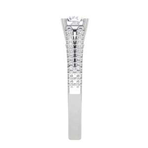 Jewelove™ Rings VS J / Women's Band only 50-Pointer Solitaire Diamond Split Shank Platinum Ring JL PT RP RD 163-A