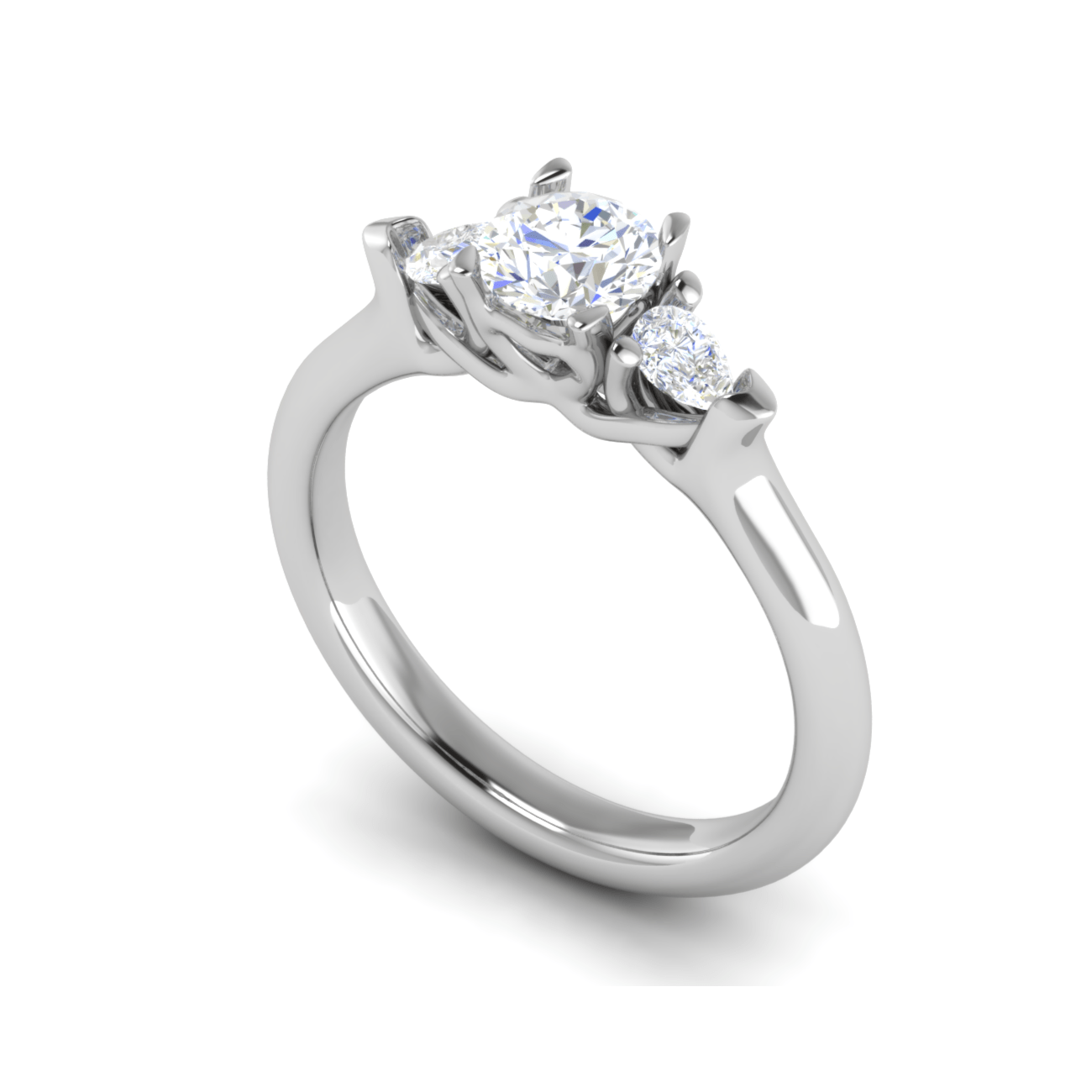 Jewelove™ Rings J VS / Women's Band only 50-Pointer Solitaire Diamonds Accents Platinum Ring JL PT R3 RD 156-A