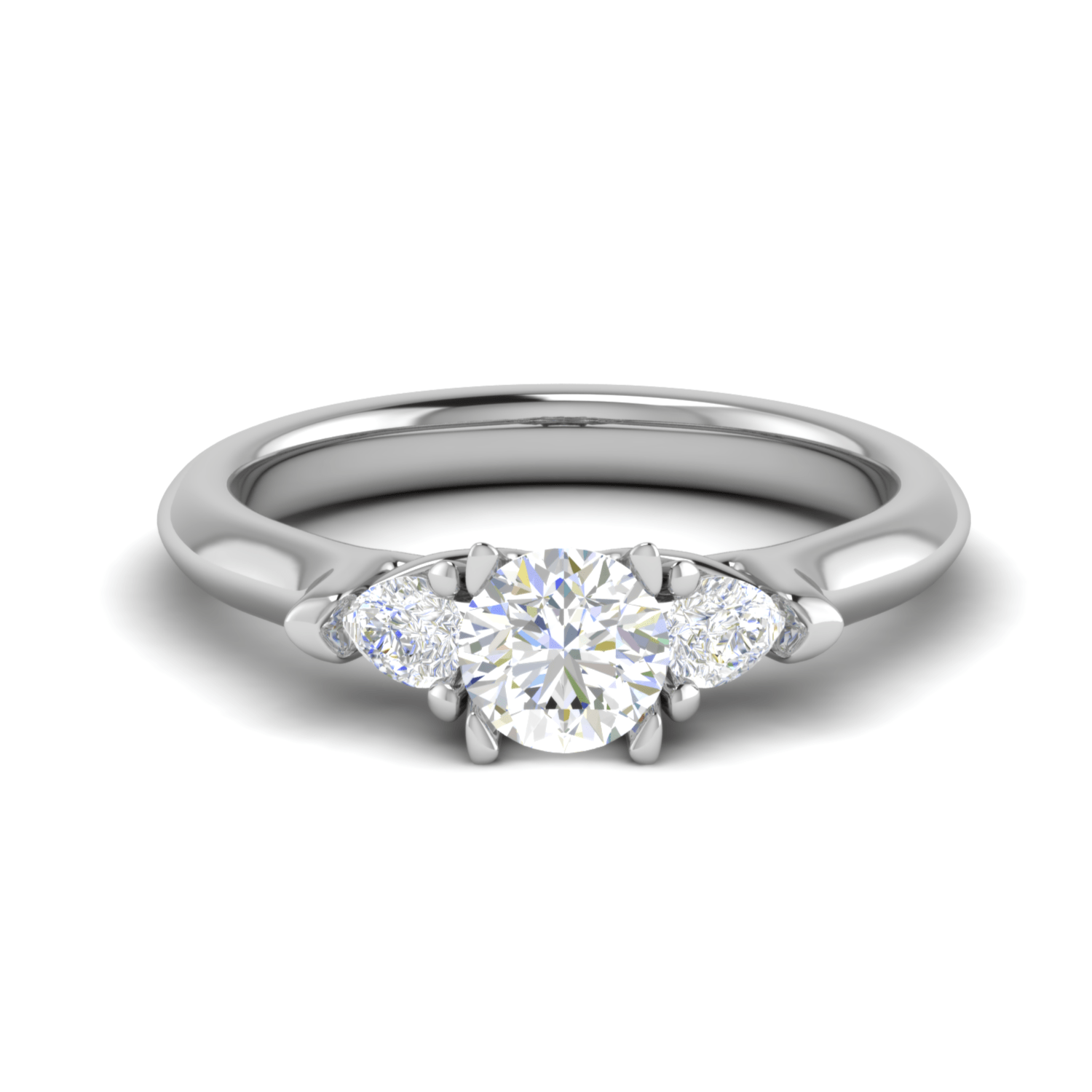 Jewelove™ Rings J VS / Women's Band only 50-Pointer Solitaire Diamonds Accents Platinum Ring JL PT R3 RD 156-A