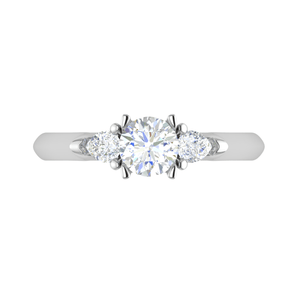 Jewelove™ Rings J VS / Women's Band only 50-Pointer Solitaire Diamonds Accents Platinum Ring JL PT R3 RD 156-A