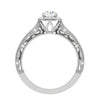 Jewelove™ Rings VS J / Women's Band only 50-Pointer Solitaire Halo Diamond Shank Platinum Ring for Women JL PT RV RD 137-B