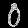 Jewelove™ Rings Women's Band only / VS J 50-Pointer Solitaire Platinum Diamond Shank Engagement Ring JL PT 0027