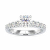 Jewelove™ Rings Women's Band only / VS J 50-Pointer Solitaire Platinum Diamond Shank Engagement Ring JL PT 0119