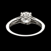 Jewelove™ Rings J VS / Women's Band only 50-Pointer Solitaire Platinum Diamond Split Shank Ring JL PT 1221-A