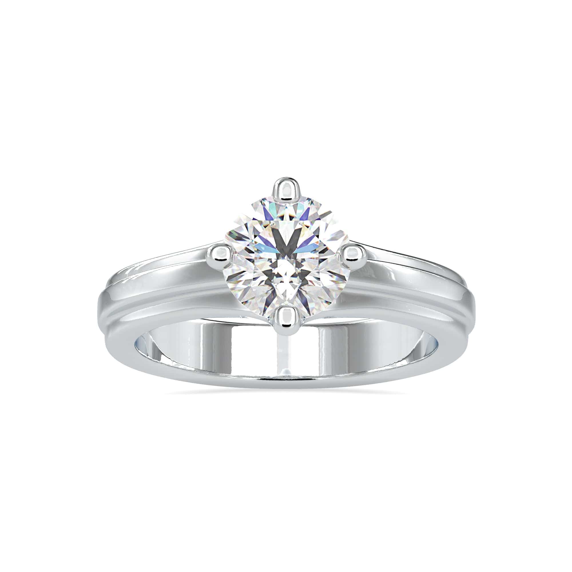 Jewelove™ Rings VS J / Women's Band only 50-Pointer Solitaire Platinum Engagement Ring JL PT 0145-A