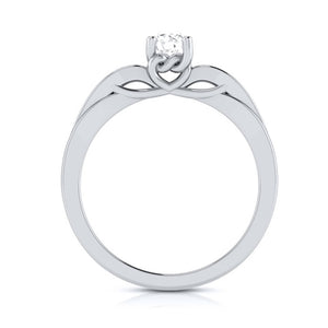 Jewelove™ Rings J VS / Women's Band only 50-Pointer Solitaire Platinum Engagement Ring with a Hidden Heart JL PT G 118-A