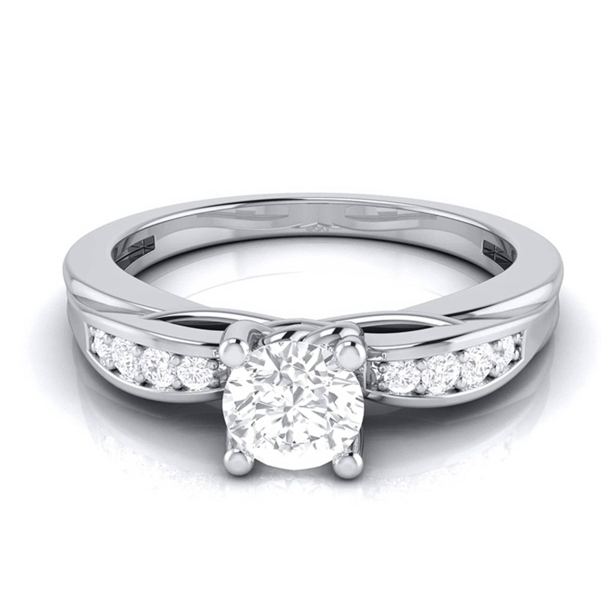 Jewelove™ Rings J VS / Women's Band only 50-Pointer Solitaire Platinum Engagement Ring with a Hidden Heart JL PT G 118-A