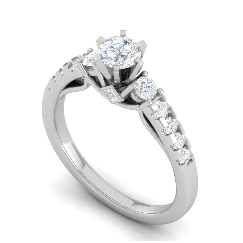 Jewelove™ Rings J VS / Women's Band only 50-Pointer Solitaire Platinum Shank Diamond Engagement Ring JL PT WB5964E-A