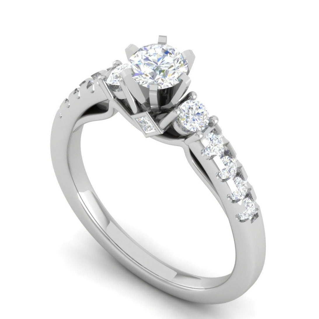 Jewelove™ Rings J VS / Women's Band only 50-Pointer Solitaire Platinum Shank Diamond Engagement Ring JL PT WB5964E-A