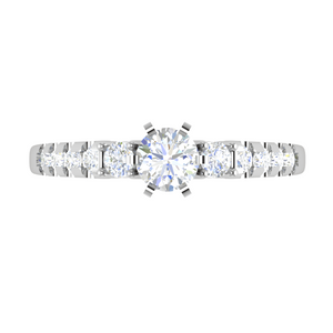 Jewelove™ Rings J VS / Women's Band only 50-Pointer Solitaire Platinum Shank Diamond Engagement Ring JL PT WB5964E-A