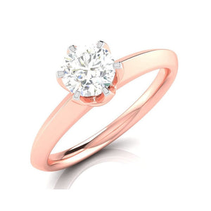 Jewelove™ Rings Women's Band only / VS J 50-Pointer Solitaire Rose Gold Ring JL AU G 106R-A