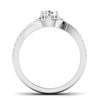 Jewelove™ Rings VS J / Women's Band only 50-Pointer Solitaire Twisted Shank Diamond Platinum Ring JL PT RP RD 190-A