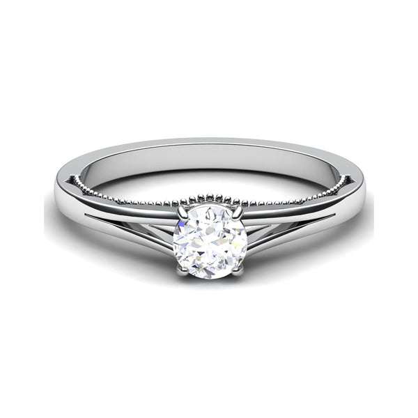 Jewelove™ Rings J VS / Women's Band only 50 Pointer Split Shank Platinum Solitaire Engagement Ring for Women JL PT 546