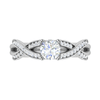 Jewelove™ Rings VS J / Women's Band only 50-Solitaire Diamond Twisted Shank Platinum Ring JL PT RP RD 148-A