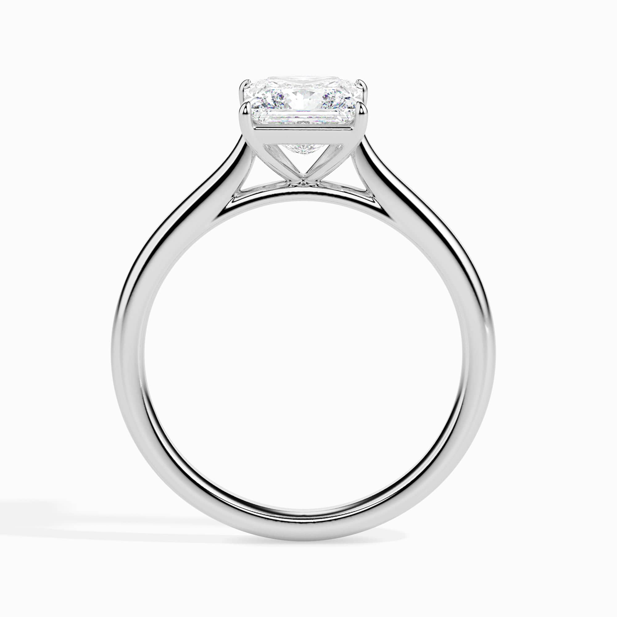 Jewelove™ Rings Women's Band only / VS J 50cts. Princess cut Diamond Solitaire Platinum Ring JL PT 19002-A