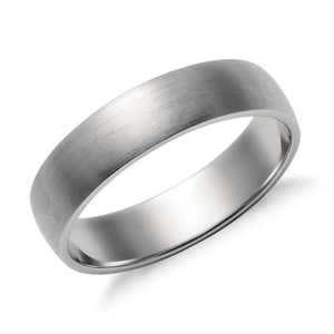 Jewelove™ Rings Men's Band only 5mm Classic Platinum Band for Men in Matte Finish SJ PTO 252