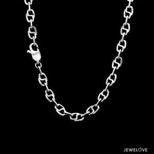 Jewelove™ Chains 5mm Designer Linked Platinum Chain for Men JL PT CH 1281-A