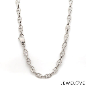 Jewelove™ Chains 5mm Designer Linked Platinum Chain for Men JL PT CH 1281-A