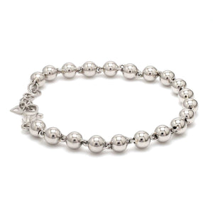 Jewelove™ Bangles & Bracelets 5mm Diamond Cut Balls Platinum Bracelet for Women JL PTB 1185