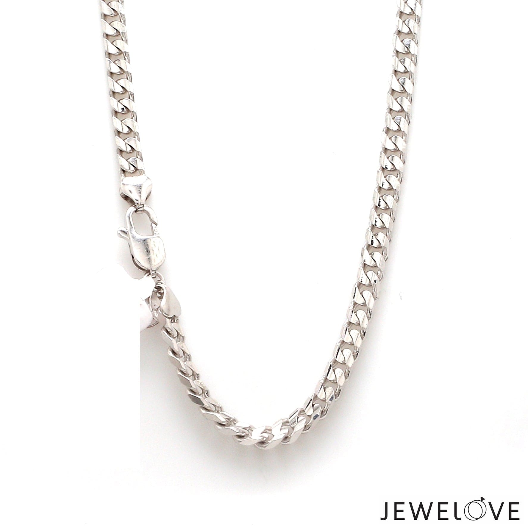 Jewelove™ Chains 5mm Japanese Platinum Curb Chain for Men JL PT CH 980-A