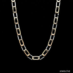 Jewelove™ Chains 5mm Platinum + 18K Rose Gold Double Side Chain for Men JL PT CH 1322