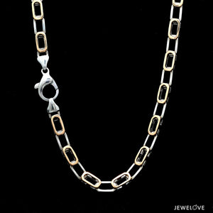 Jewelove™ Chains 5mm Platinum + 18K Rose Gold Double Side Chain for Men JL PT CH 1322