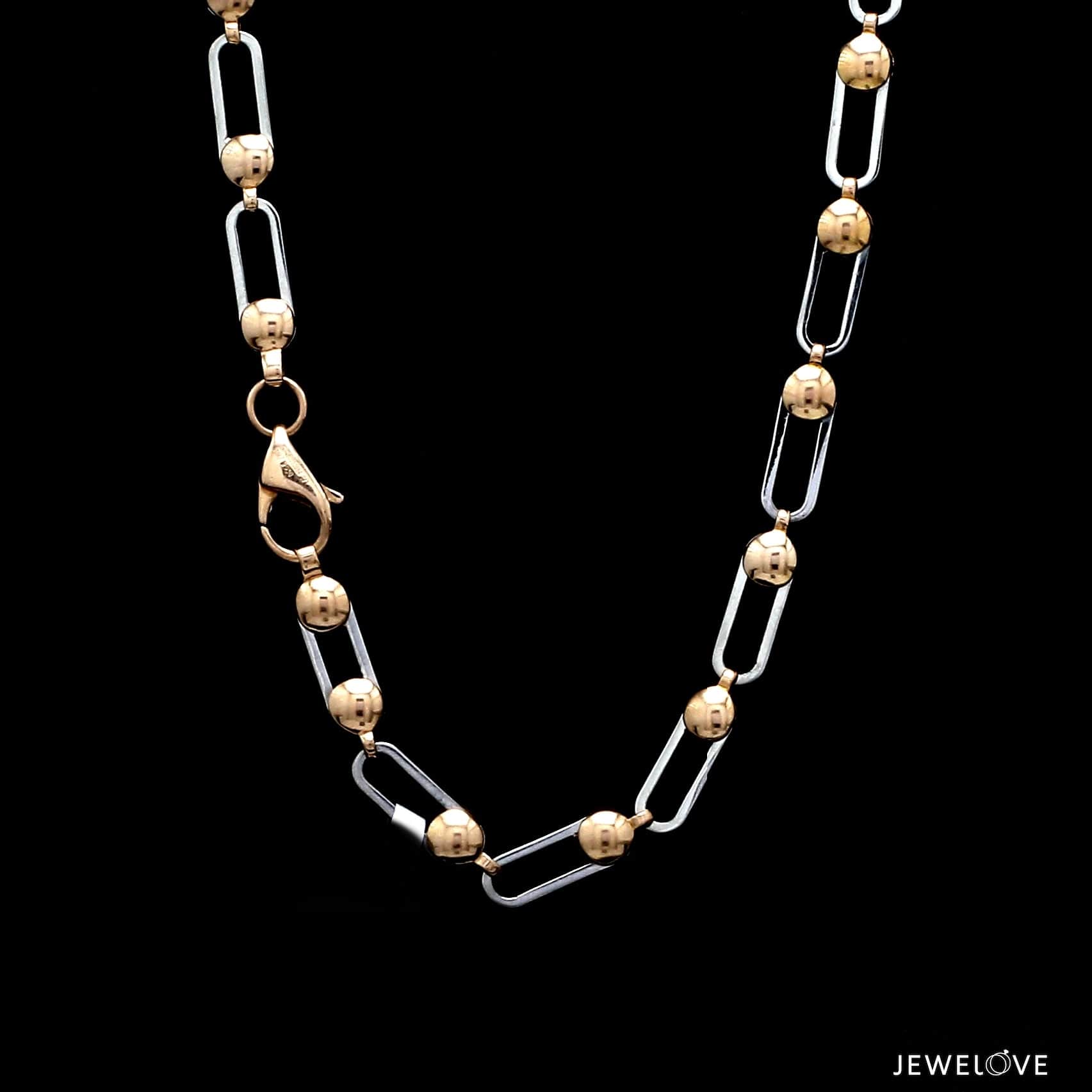 Jewelove™ Chains 5mm Platinum + Rose Gold Chain for Men JL PT CH 1302