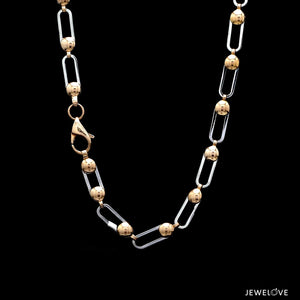 Jewelove™ Chains 5mm Platinum + Rose Gold Chain for Men JL PT CH 1302