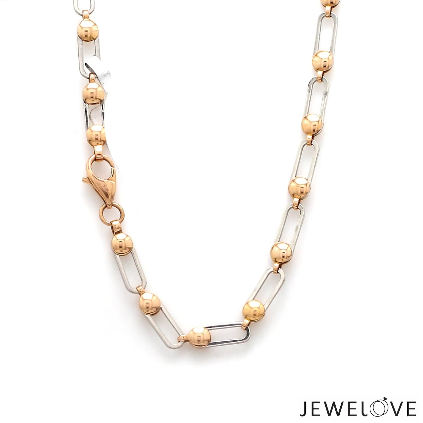 Jewelove™ Chains 5mm Platinum + Rose Gold Chain for Men JL PT CH 1302