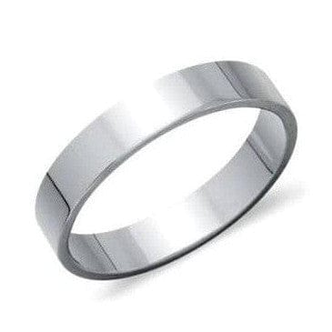 Jewelove™ Rings 5mm Wide Flat Platinum Wedding Band JL PT 924