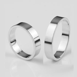 Jewelove™ Rings 5mm Wide Flat Platinum Wedding Band JL PT 924