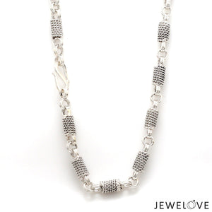 Jewelove™ Chains 6mm Designer Platinum Links Chain for Men JL PT CH 1153-A