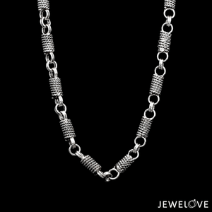 Jewelove™ Chains 6mm Designer Platinum Links Chain for Men JL PT CH 1153-A