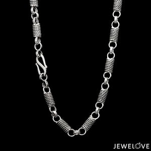 Jewelove™ Chains 6mm Designer Platinum Links Chain for Men JL PT CH 1153-A