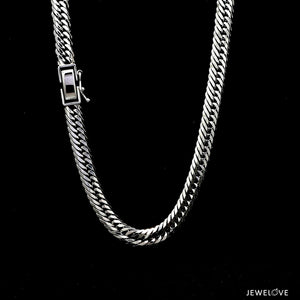 Jewelove™ Chains 6mm Japanese Platinum Cuban Heavy Chain for Men JL PT CH 1005-Z