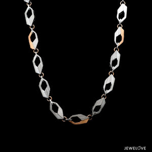 Jewelove™ Chains 6mm Platinum + Rose Gold Chain for Men JL PT CH 1303