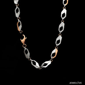 Jewelove™ Chains 6mm Platinum + Rose Gold Chain for Men JL PT CH 1303